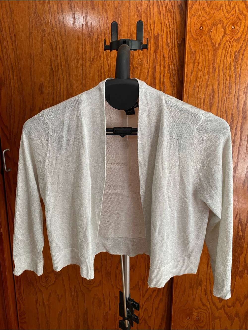 Covington Light Gray Open-Front Cardigan